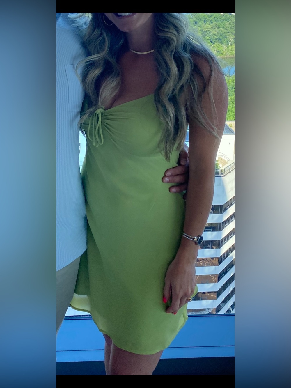 Women’s Lime Green Slip Dress - Sleek Spaghetti Straps